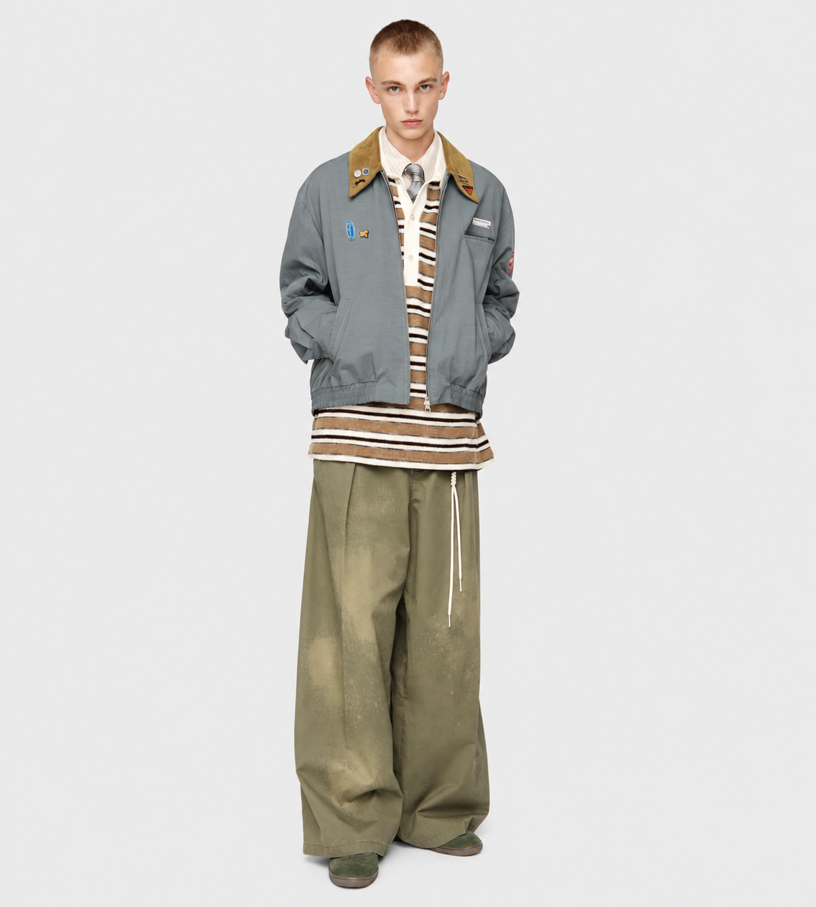 Elasticated Coach Jacket Blue