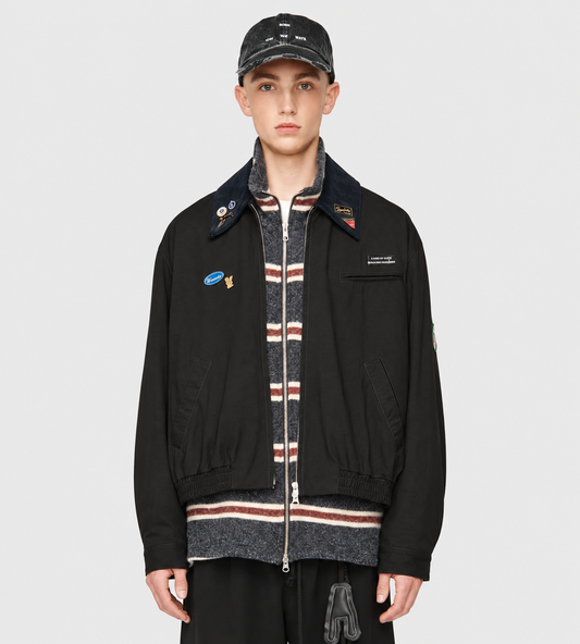Song for the Mute - Elasticated Coach Jacket Black
