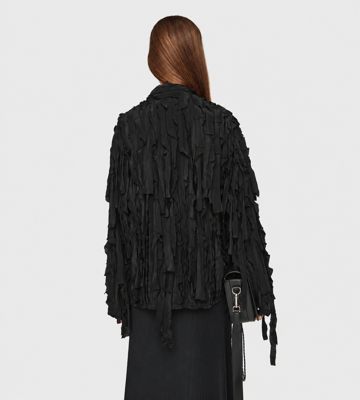L/S Cropped School Shirt Blk