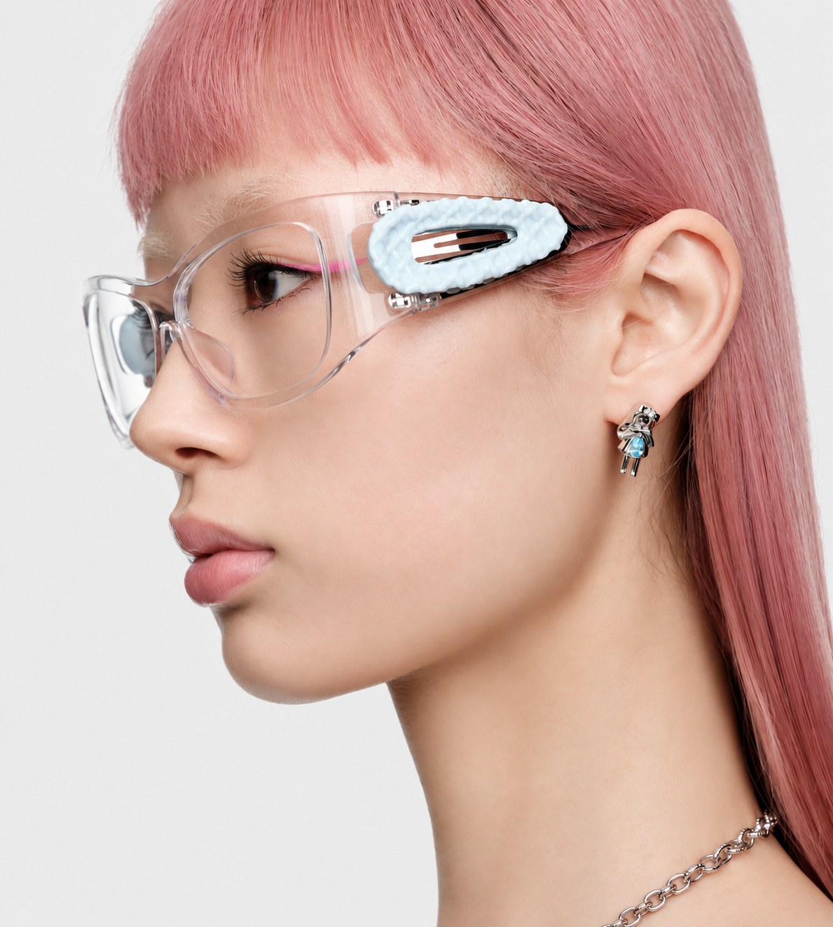 Hair Clip Sunglasses Transparent
