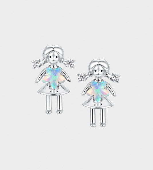 YVMIN - Mini Girl Earrings Silver