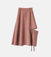 UJOH - Zip Flare Skirt Rosy Brown