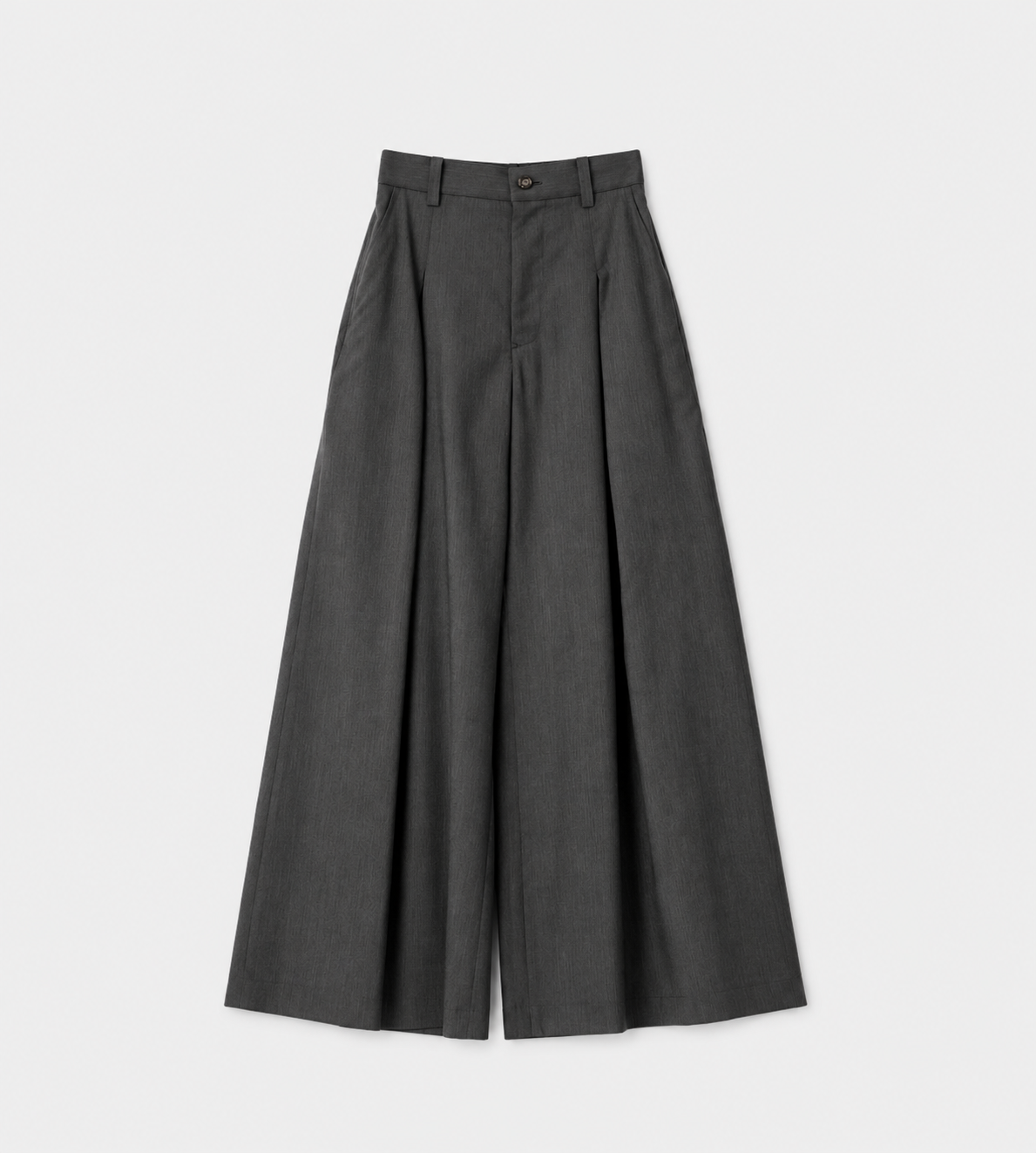 UJOH - Inverted Tuck Flare Pants Charcoal