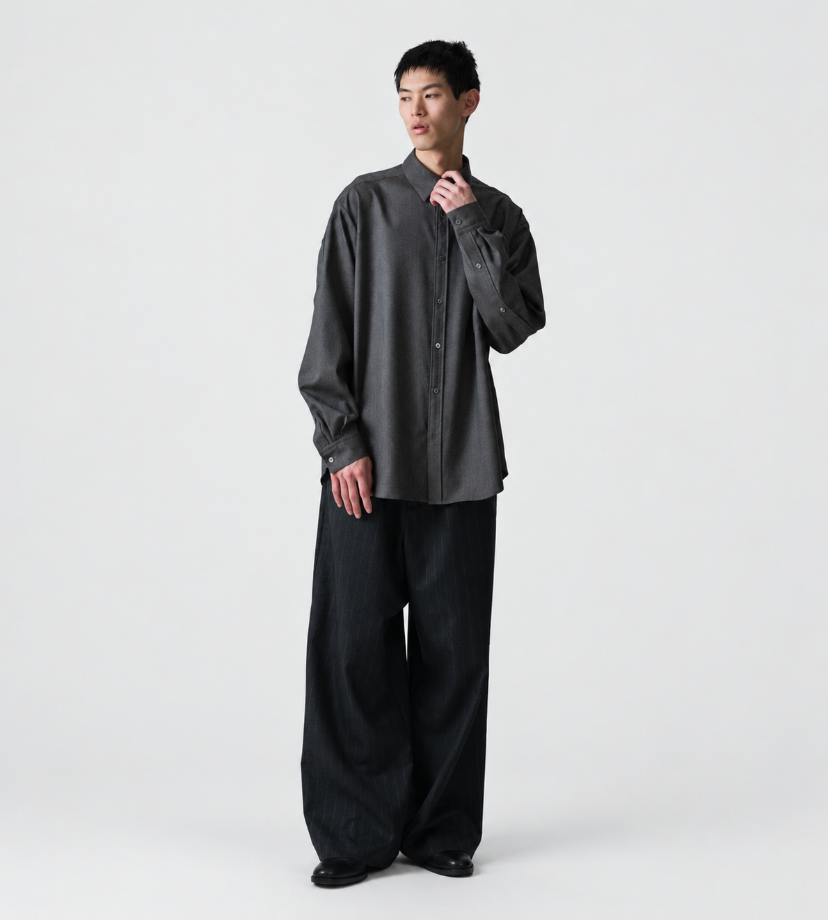 Full Open Shirt Charcoal