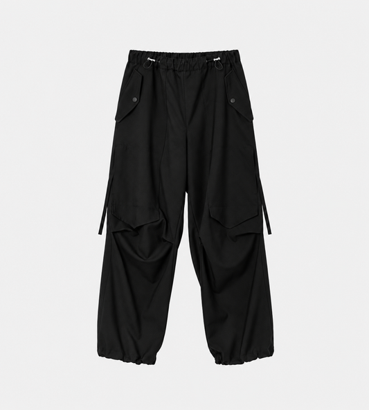Draw Cord Utility Pants Black
