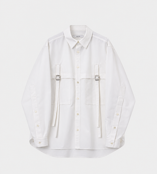 Belt Pocket Shirt White