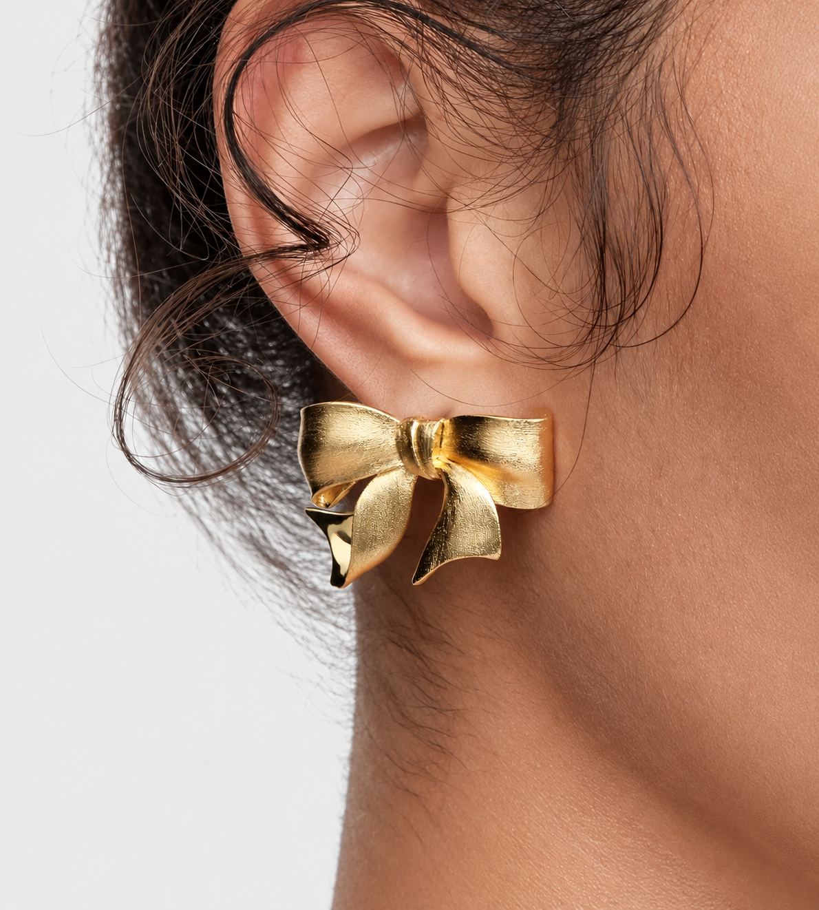 Yvmin X Shushu/Tong Gift Bowknot Earring Gold