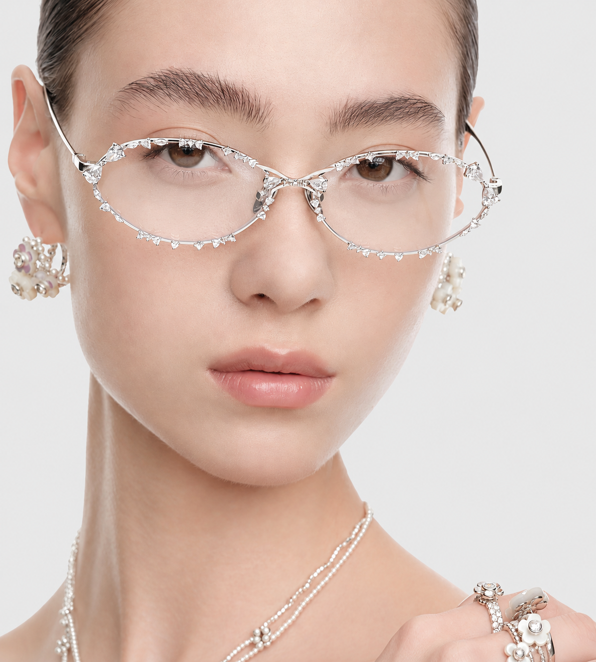 Bitter Salty Glaze Glasses Silver