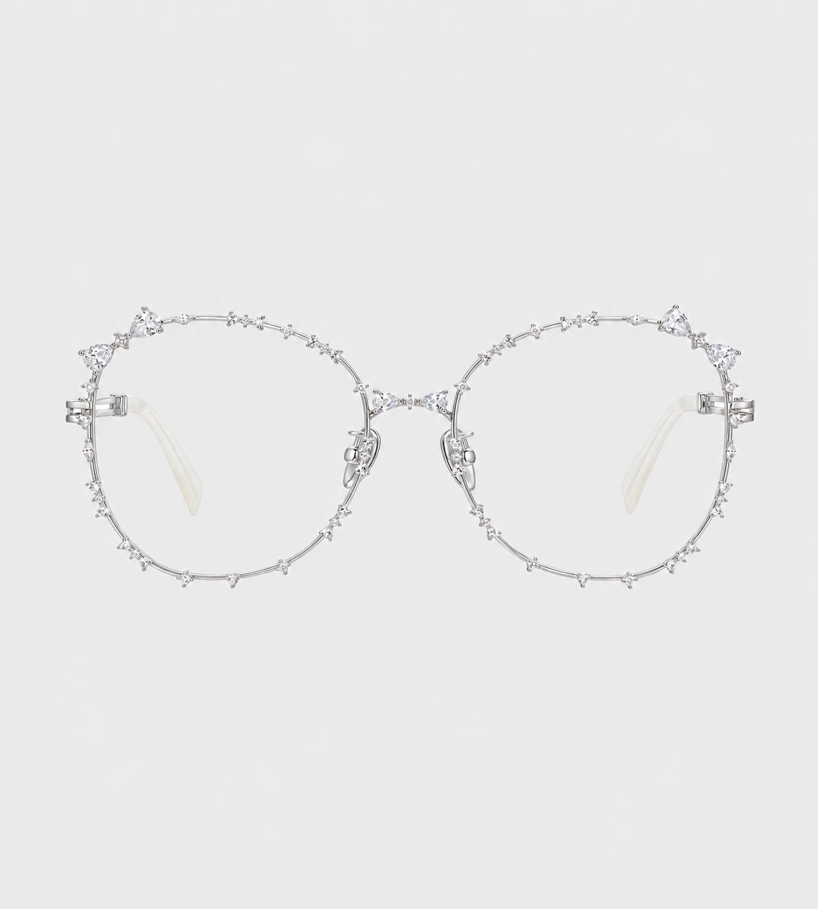 Bitter Salty Glaze Large Frame Glasses Silver