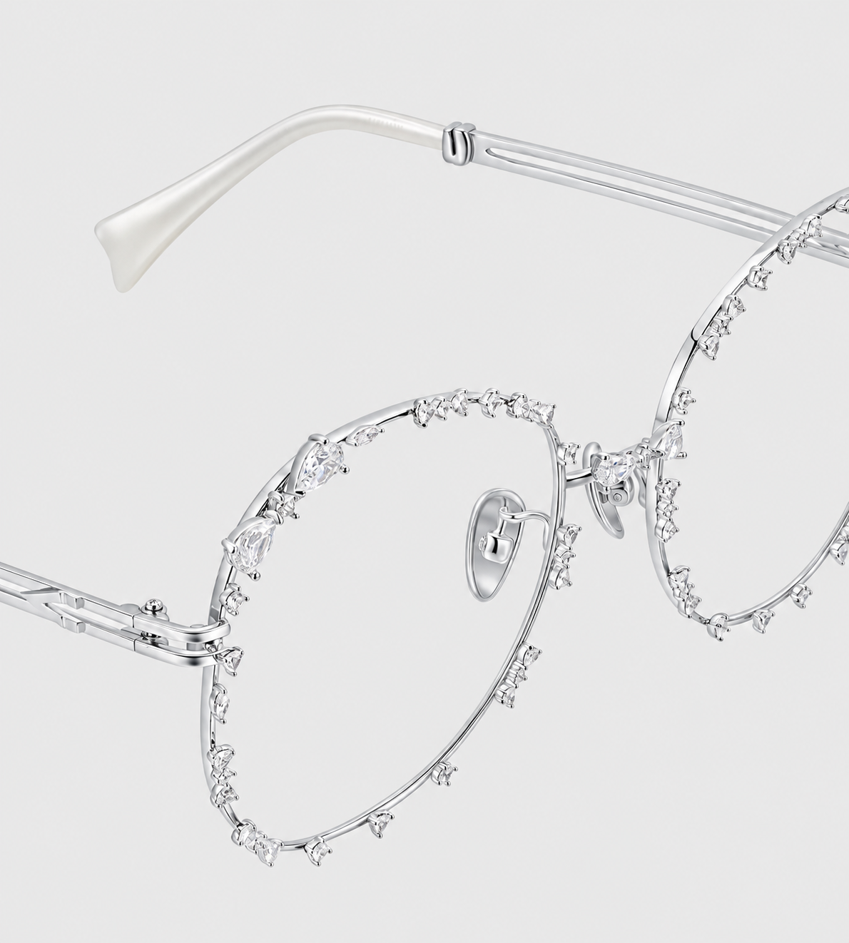 YVMIN - Bitter Salty Glaze Large Frame Glasses Silver