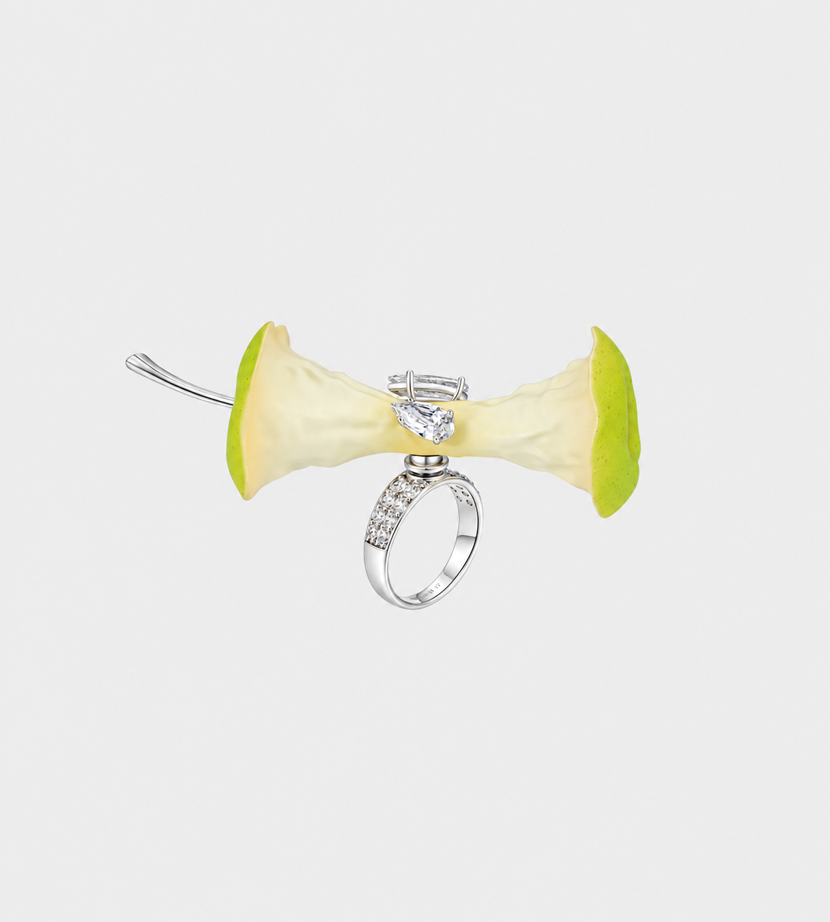 YVMIN - Spin Apple Core Ring Green