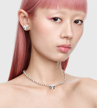 YVMIN - Heart Shaped Pearl Chain Necklace Silver