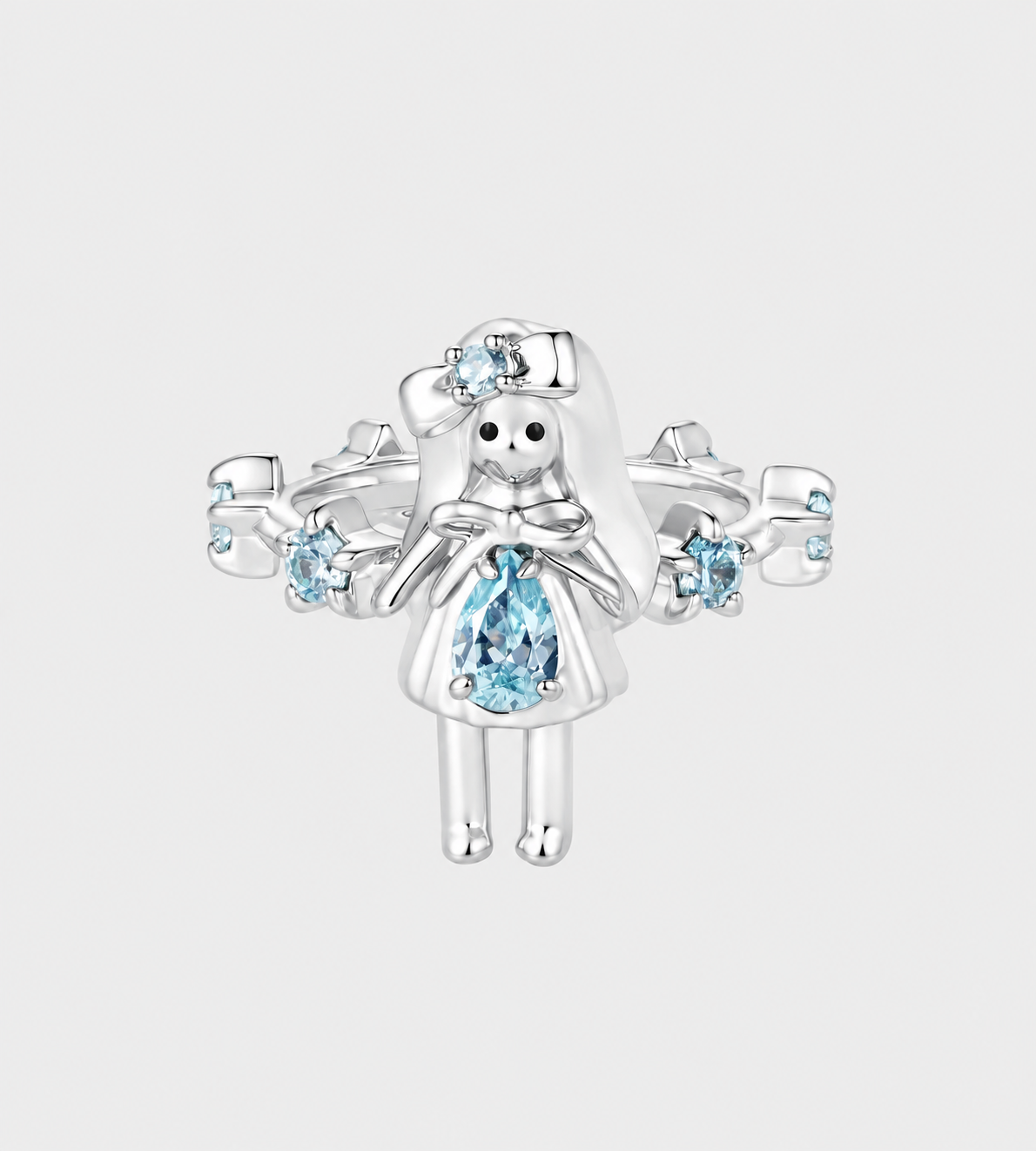 YVMIN - Mini Girl Star Ring Blue