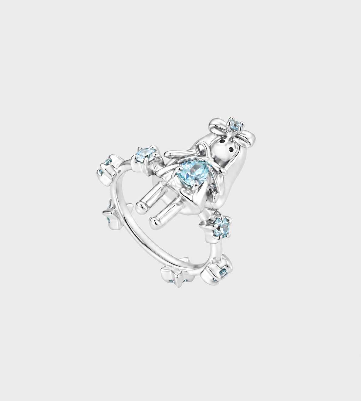 YVMIN - Mini Girl Star Ring Blue