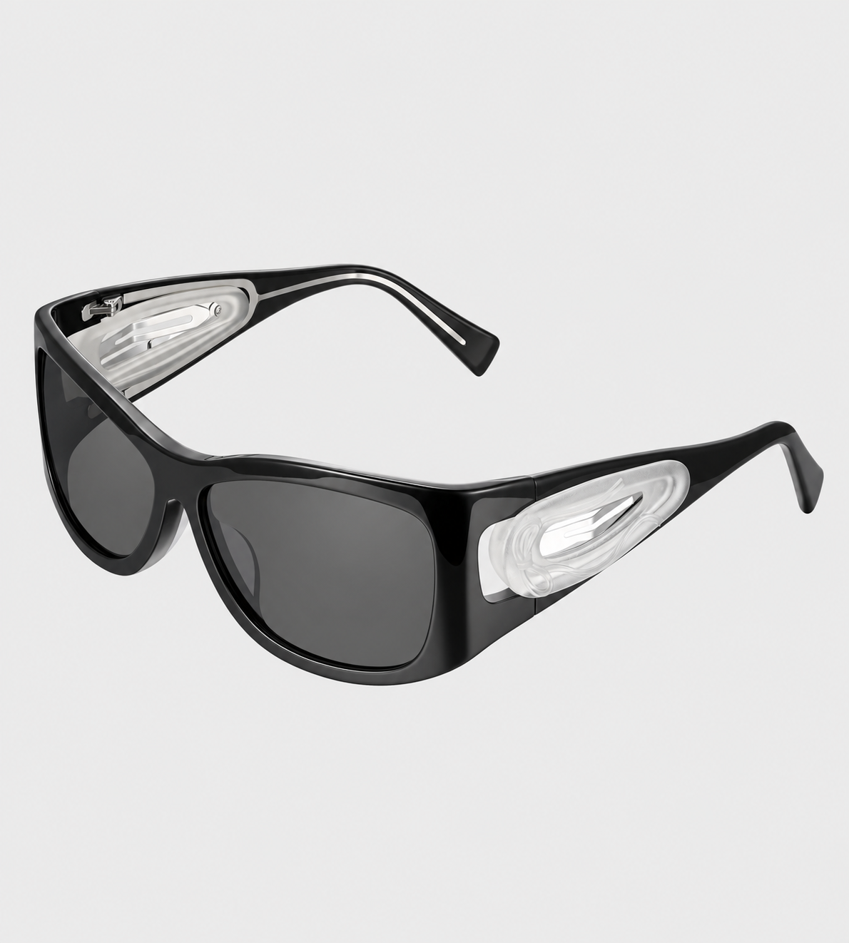 YVMIN - Bowknot Hair Clip Glasses Black
