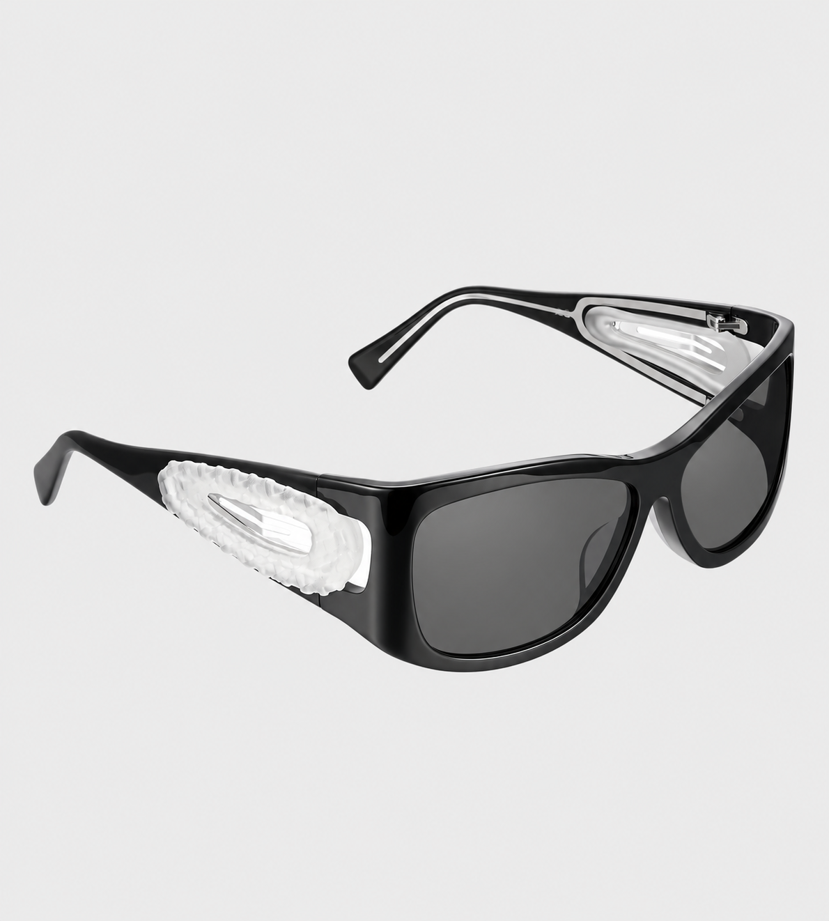 Bowknot Hair Clip Glasses Black