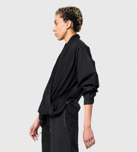 Giovanni Cavagna - Deconstructive Silk Shirt Black