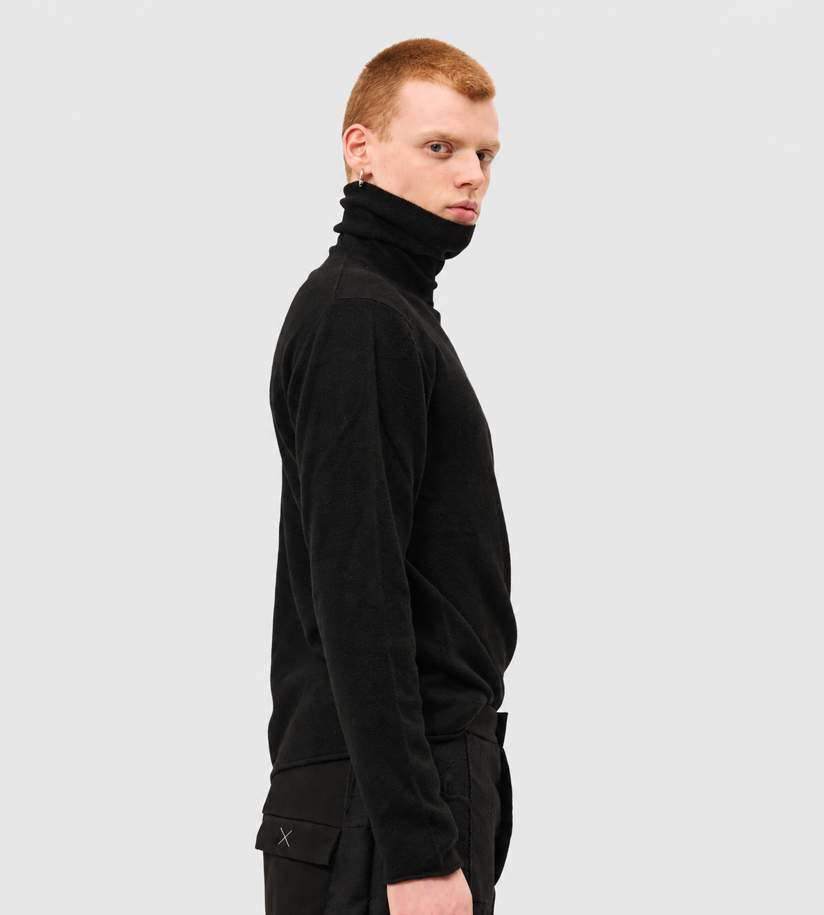 Giovanni Cavagna - Cashmere Turtleneck Top Black