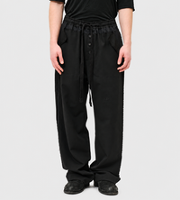Giovanni Cavagna - Basketweave-detailed Trousers Black