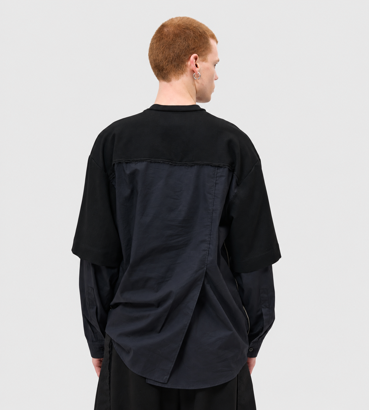 Giovanni Cavagna - Layered Long Sleeve T-Shirt Black
