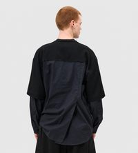 Giovanni Cavagna - Layered Long Sleeve T-Shirt Black