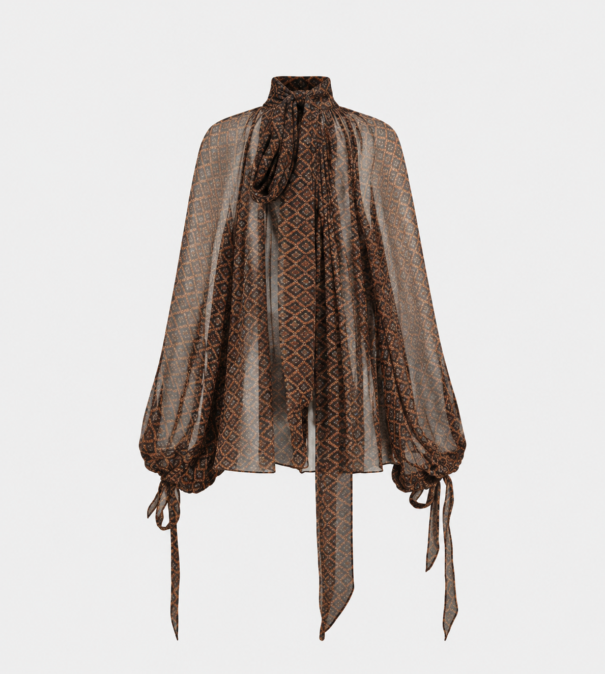 Diamond Lattice Twill Top Rusty Brown