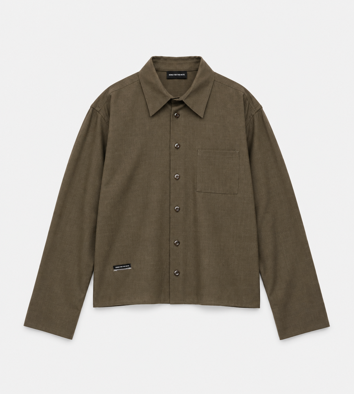 SONG FOR THE MUTE - L/S Cropped School Shirt Green