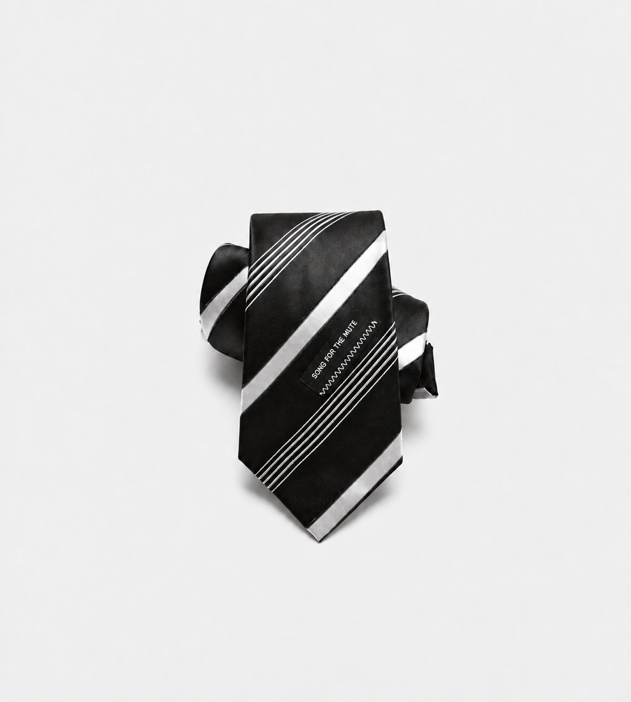 Song for the Mute - Satin Playground Tie Black/White