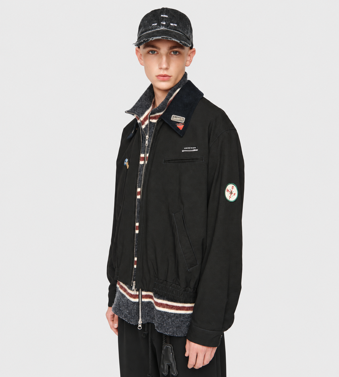 Elasticated Coach Jacket Blk