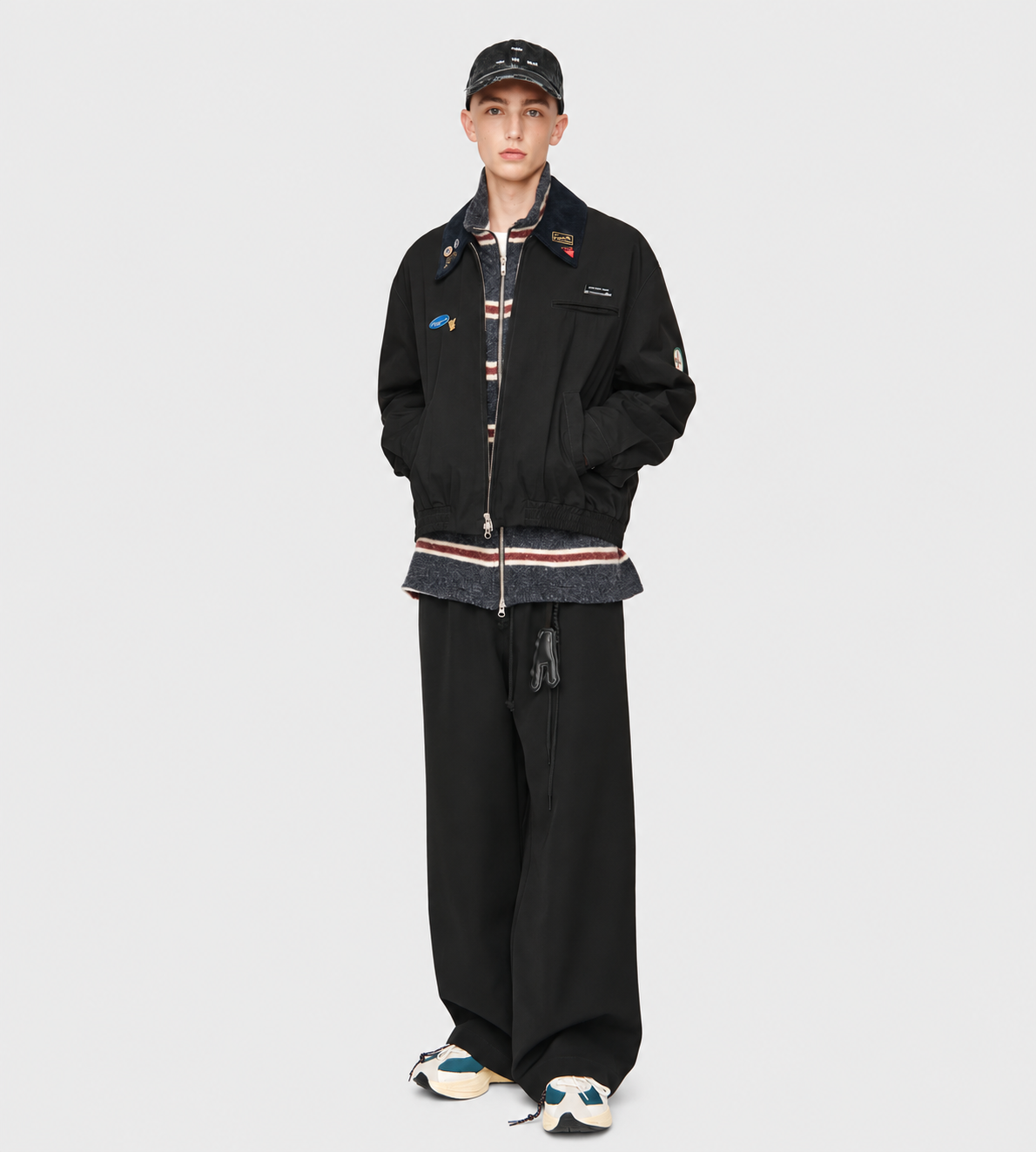 Elasticated Coach Jacket Blk