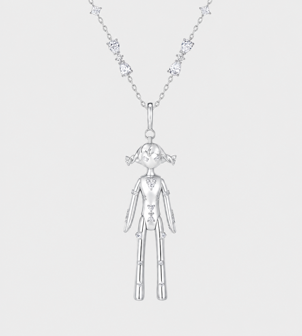 YVMIN - Small Girl Necklace Silver
