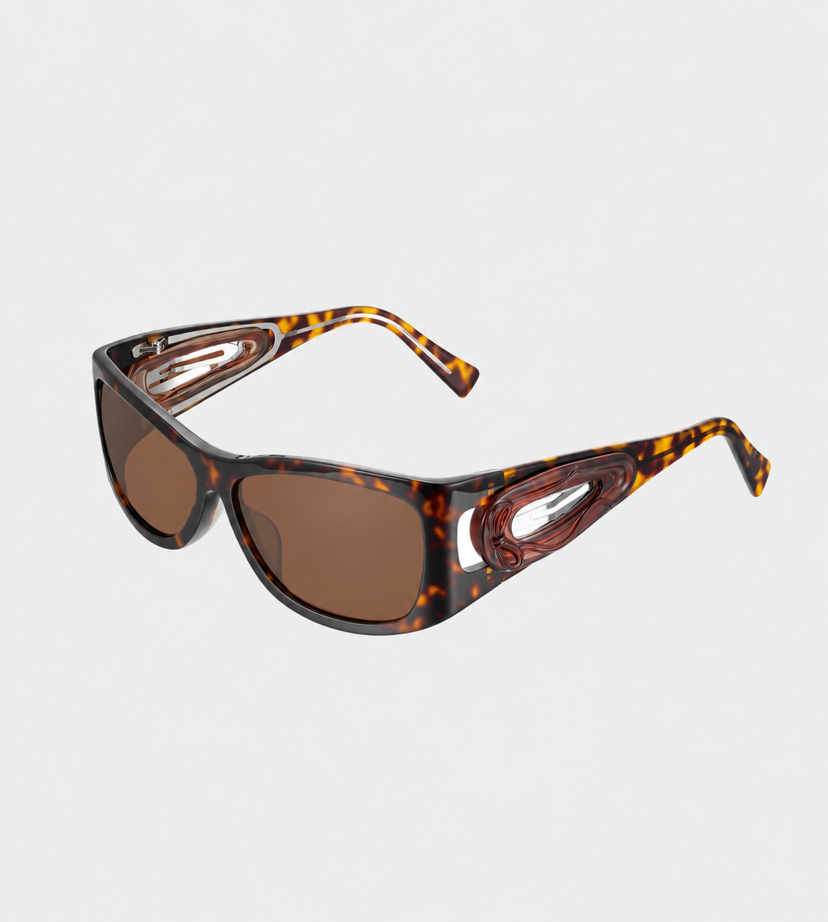 Hair Clip Sunglasses Brown