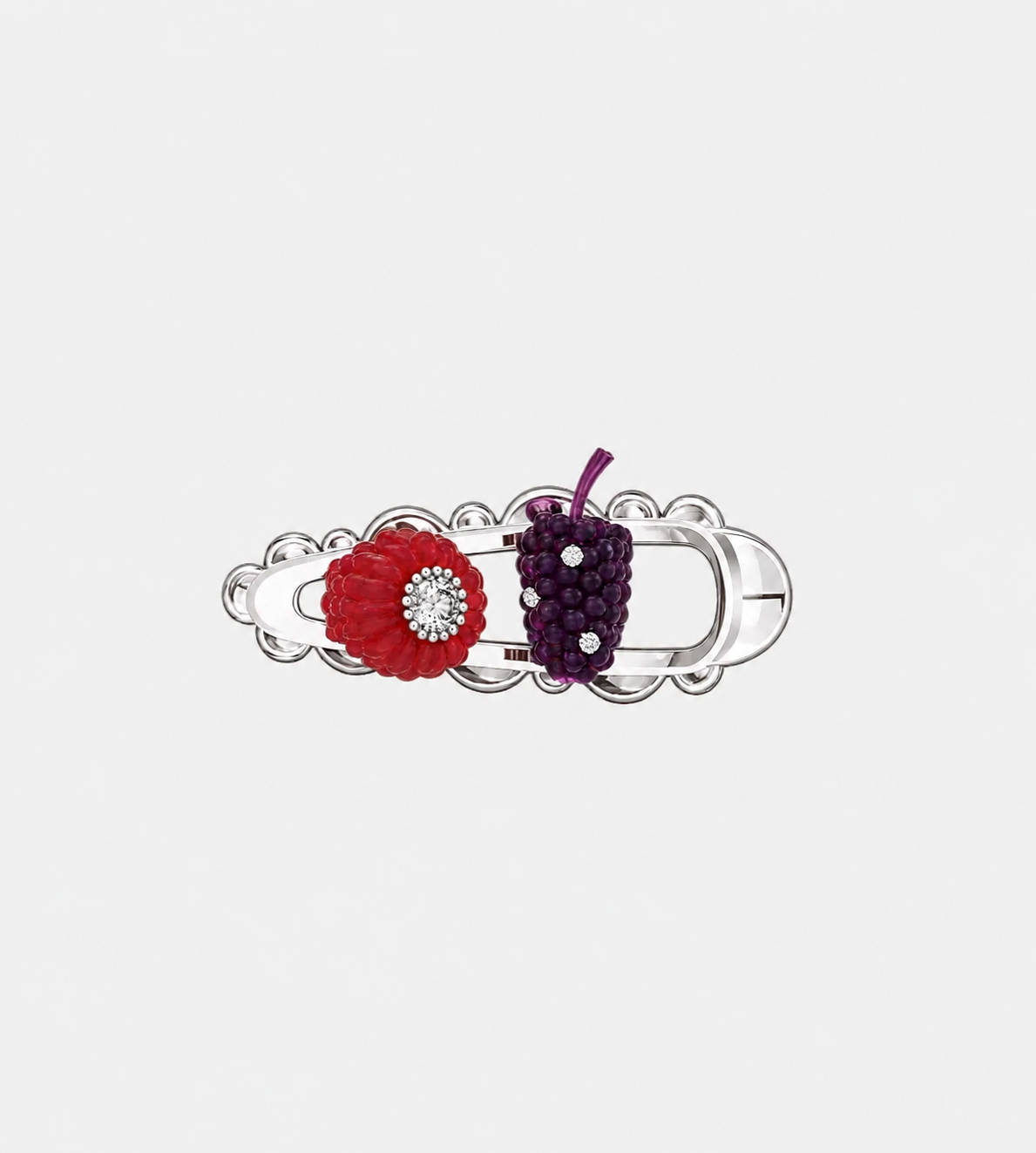 Glasses Fruits Hair Clip Light Purple