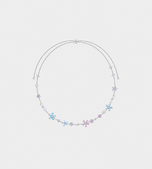 YVMIN - Zircon Flowers Necklace Multicolor
