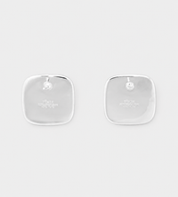 YVMIN - Yvmin X Shushu/Tong Relied Bowknot Square Earring Silver