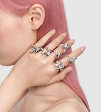 YVMIN - Mini Girl Star Ring Blue
