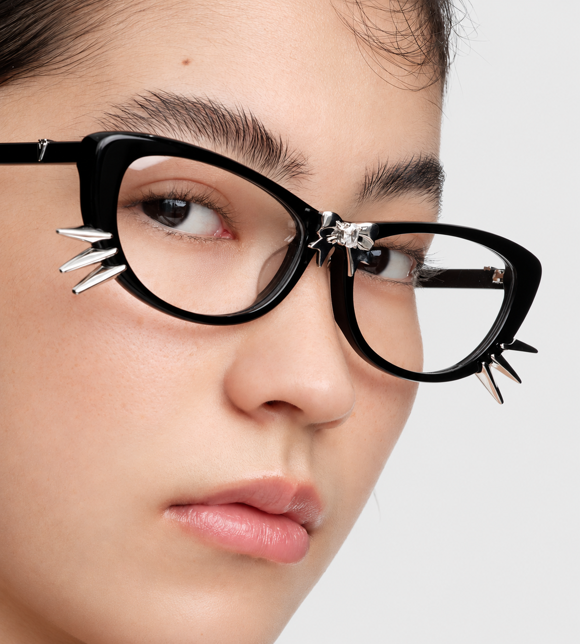 YVMIN - Bowknot Kitten Whisker Glasses Black