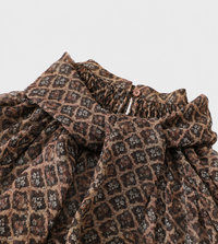 INTO THE EAST - Diamond Lattice Twill Top Rusty Brown
