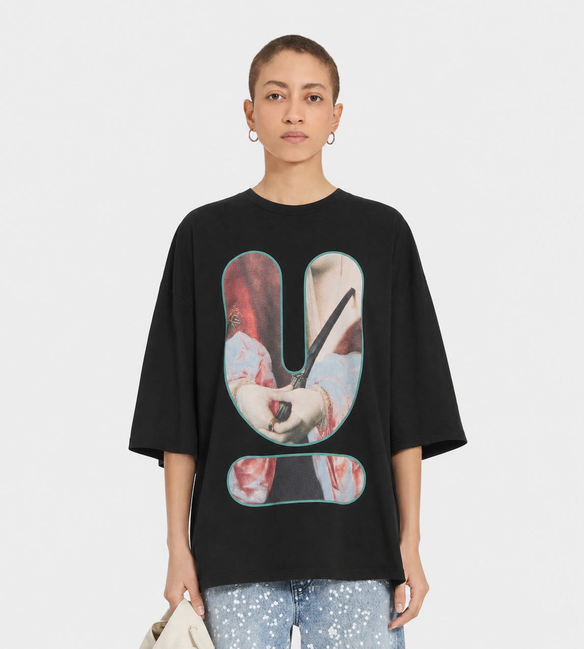 UNDERCOVER - Graphic Print Pullover Blk