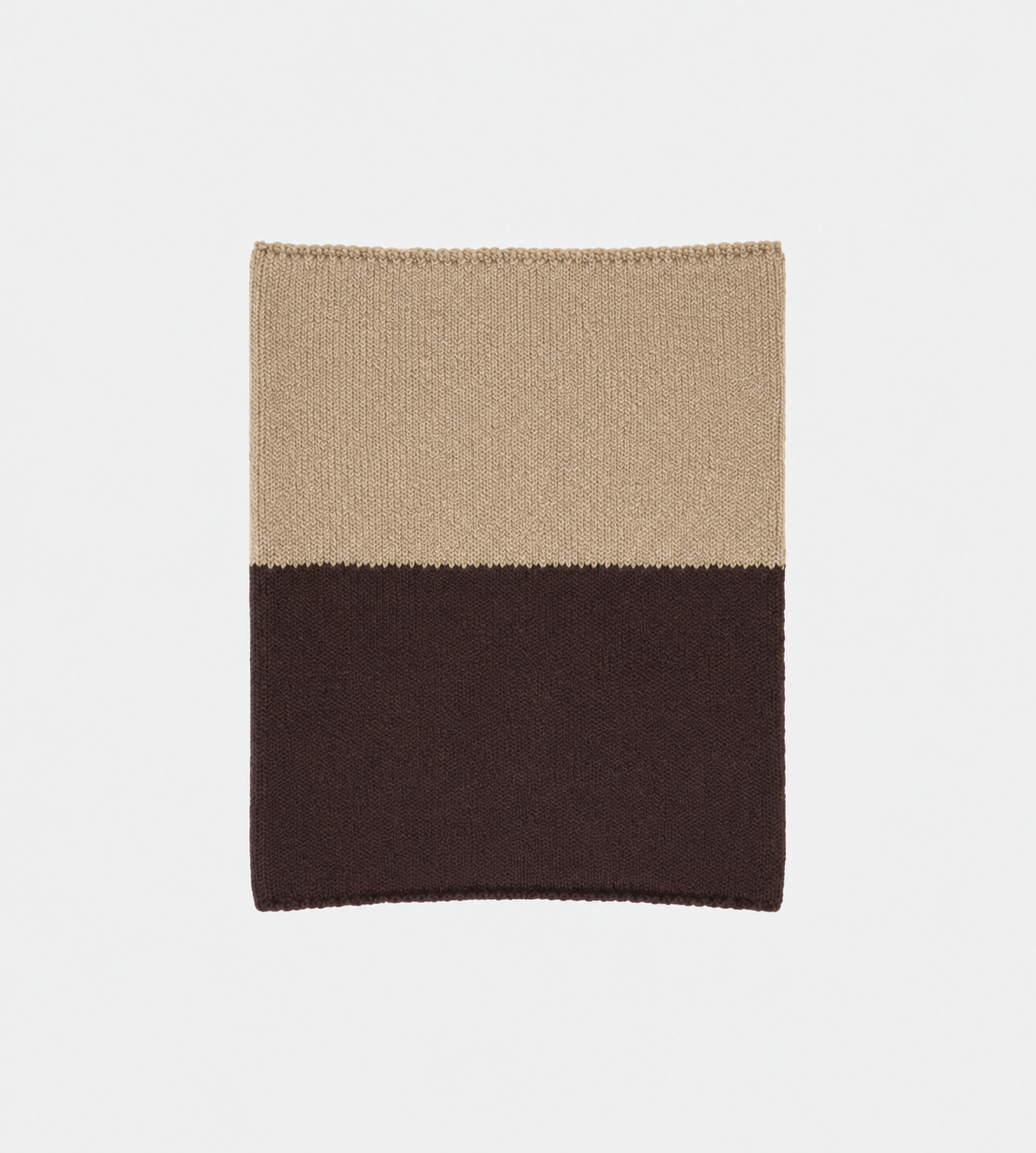 HOMME PLISSE ISSEY MIYAKE - Winter Gear Color Block Neck Warmer Brown