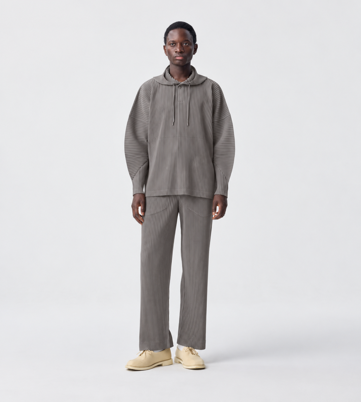 HOMME PLISSE ISSEY MIYAKE - Monthly Colors Straight-Leg Pants Dim Gray