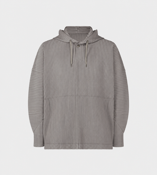 HOMME PLISSE ISSEY MIYAKE - Monthly Colors Pleated Hoodie Dim Grey