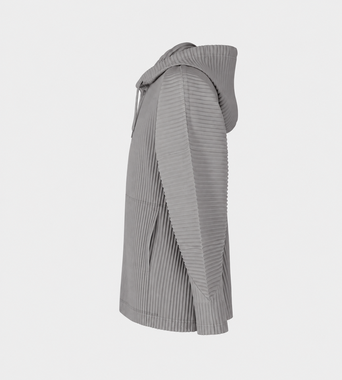 Monthly Colors Pleated Hoodie Dim Grey