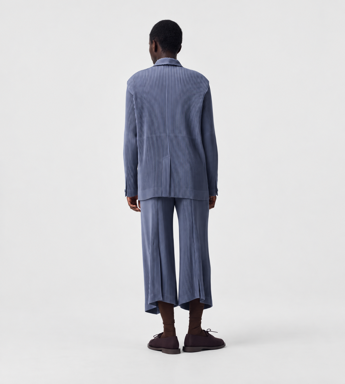 Kersey Pleats Jacket Blue Grey
