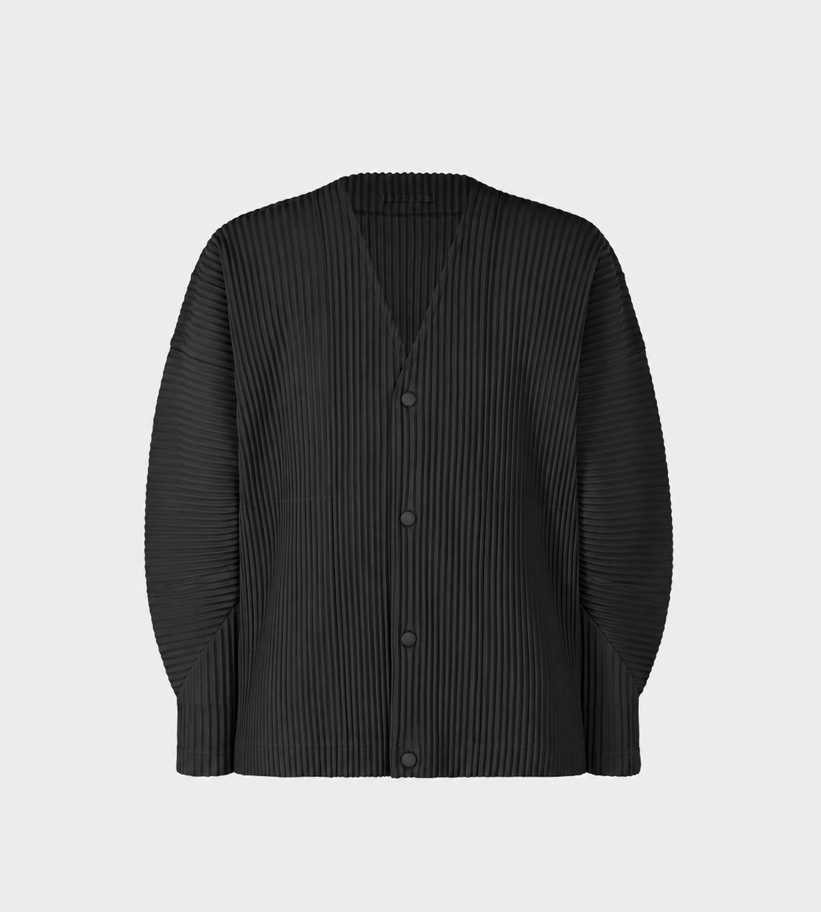 HOMME PLISSE ISSEY MIYAKE - Light & Shadow Pleated Cardigan Blk