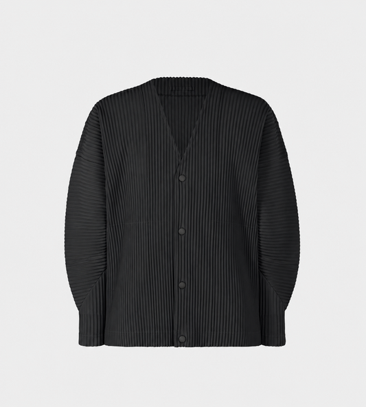 HOMME PLISSE ISSEY MIYAKE - Light & Shadow Pleated Cardigan Blk