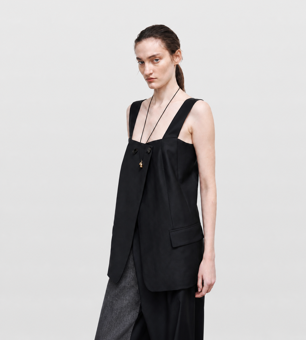 LITKOVSKA - Wool-Blend Tailored Vest Blk
