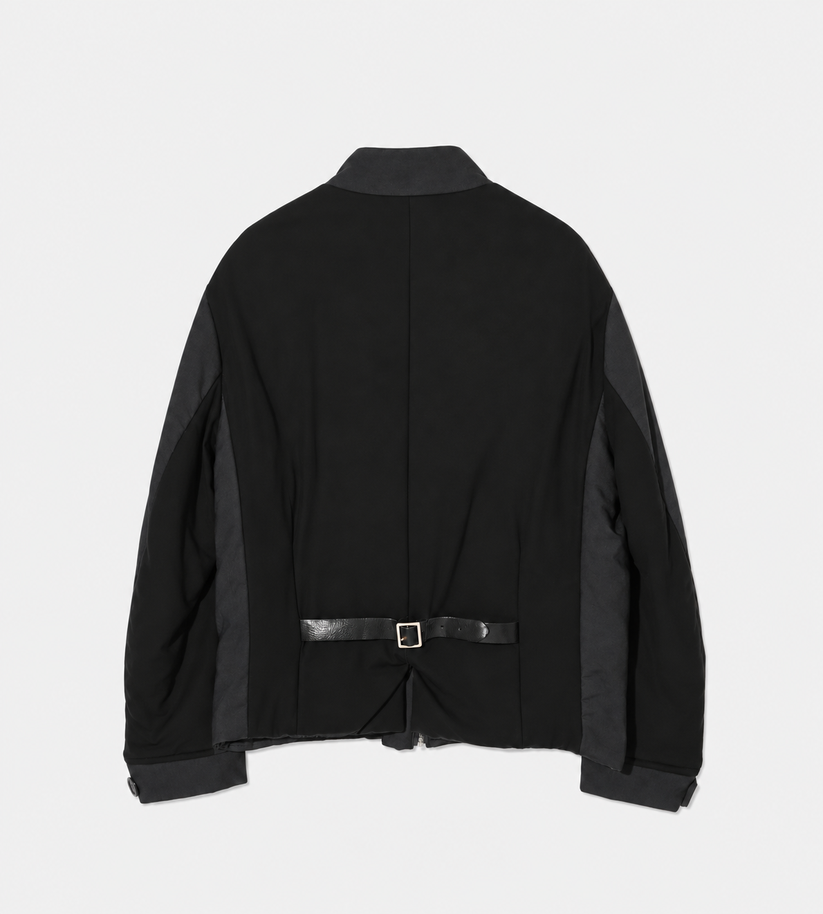 UNDERCOVER - Leather-belted Padded Jacket Blk