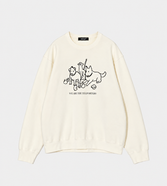 UNDERCOVER - “We Are the Teleporters” Graphic Sweatshirt Ivory