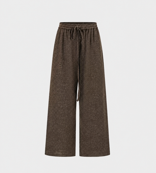 INTO THE EAST - Tweed Straight-Leg Trousers Brown 